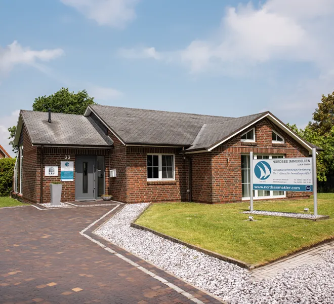 Büro von Nordsee Immobilien in Butjadingen an der Nordseeküste.